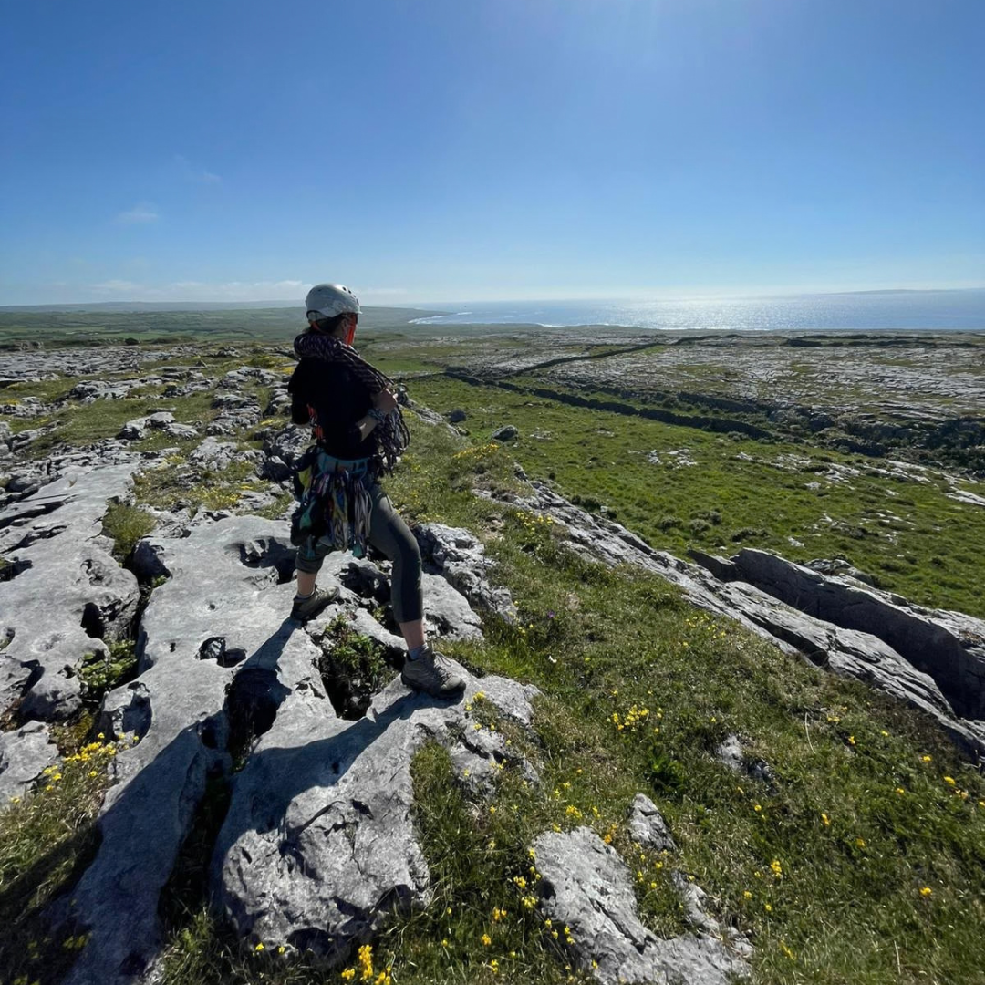 Climbing in Burren 1